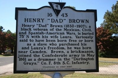 Henry "Dad" Brown Marker (front) image. Click for full size.