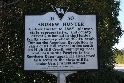 Andrew Hunter Marker (Side A) image. Click for full size.