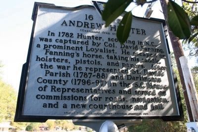 Andrew Hunter Marker (Side B). Click for full size. Andrew Hunter Marker (Side B) image. Click for full size.