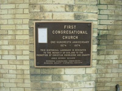 First Congregational Church Marker. Click for full size. First Congregational Church Marker image. Click for full size.