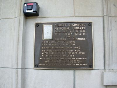 Gilbert M. Simmons Memorial Library Marker. Click for full size. Gilbert M. Simmons Memorial Library Marker image. Click for full size.