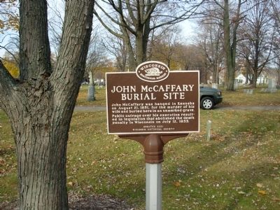 John McCaffery Burial Site Marker image. Click for full size.