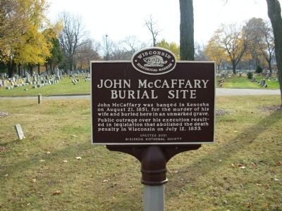 John McCaffery Burial Site Marker image. Click for full size.