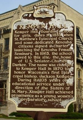 Kemper Hall Marker image. Click for full size.