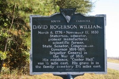 David Rogerson Williams Marker. Click for full size. David Rogerson Williams Marker image. Click for full size.
