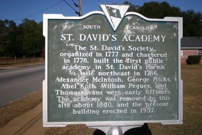 St. David's Academy Marker image. Click for full size.