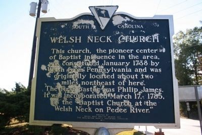 Welsh Neck Church Marker (Side A) image. Click for full size.