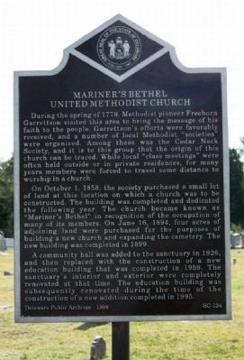 Mariners Bethel United Methodist Church Marker image. Click for full size.