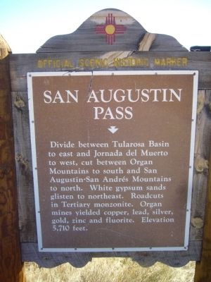 San Augustn Pass Marker image. Click for full size.
