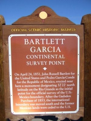 Bartlett Garcia Continental Survey Point Marker image. Click for full size.
