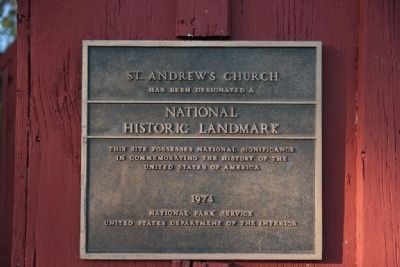 St. Andrew’s Church Designated A National Historic Landmark image. Click for full size.