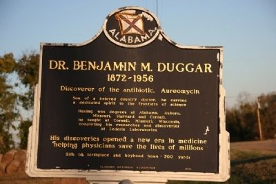 Dr. Benjamin M. Duggar Marker image. Click for full size.