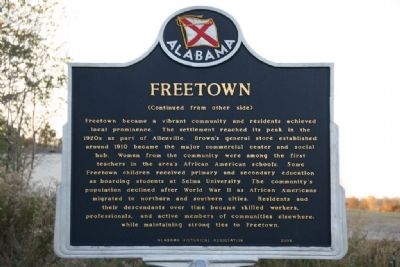 Freetown Marker (Side B) image. Click for full size.