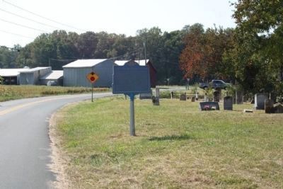 Old Sound Methodist Church Marker seen looking south along Johnson Store Road image. Click for full size.