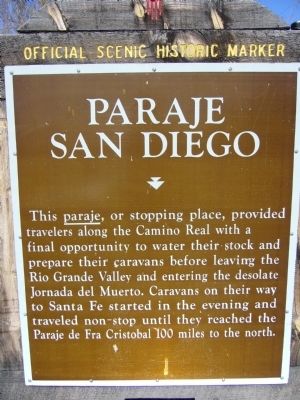 Paraje San Diego Marker image. Click for full size.