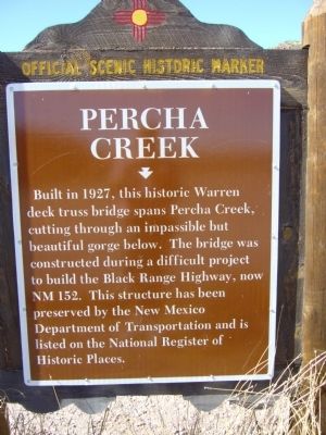 Percha Creek Marker image. Click for full size.