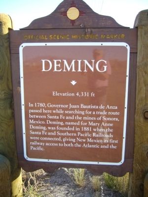 Deming Marker. Click for full size. Deming Marker image. Click for full size.