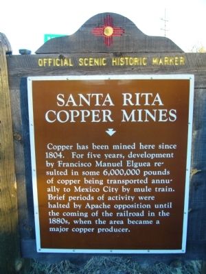 Santa Rita Copper Mines Marker image. Click for full size.