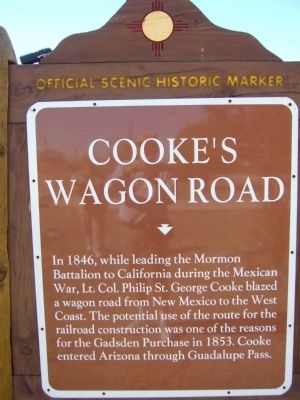 Cooke’s Wagon Road Marker image. Click for full size.