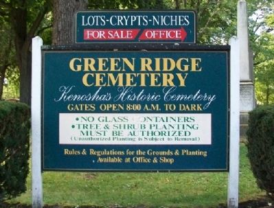 Green Ridge Cemetery Sign. Click for full size. Green Ridge Cemetery Sign image. Click for full size.