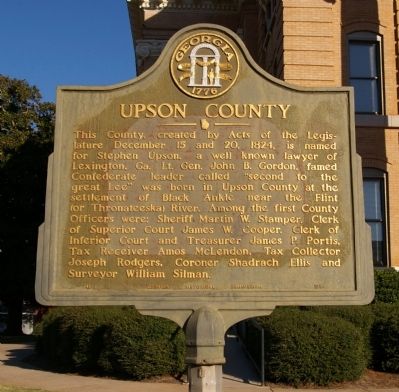 Upson County Marker image. Click for full size.