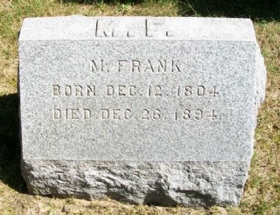 Colonel Michael Frank Grave Marker. Click for full size. Colonel Michael Frank Grave Marker image. Click for full size.