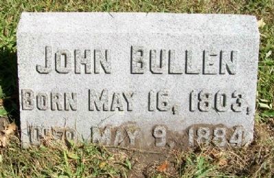 John Bullen Grave Marker image. Click for full size.