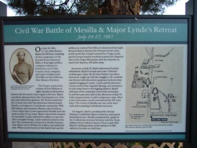 Civil War Battle of Mesilla & Major Lynde's Retreat Marker image. Click for full size.