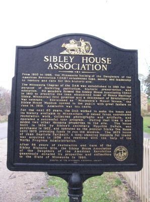 Sibley House Association Marker. Click for full size. Sibley House Association Marker image. Click for full size.