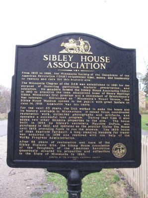 Sibley House Association Marker image. Click for full size.