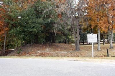 Confederate Lines Marker and remaining earthworks. Click for full size. Confederate Lines Marker and remaining earthworks image. Click for full size.