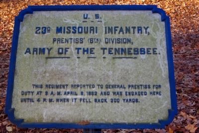 23rd Missouri Infantry Marker image. Click for full size.