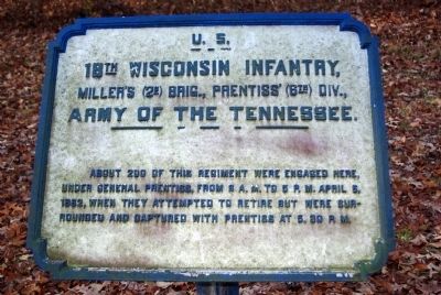 18th Wisconsin Infantry Marker. Click for full size. 18th Wisconsin Infantry Marker image. Click for full size.
