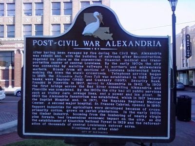 Post-Civil War Alexandria Marker (Side A) image. Click for full size.