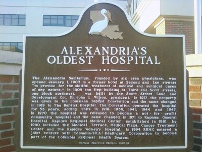 Alexandria's Oldest Hospital Marker image. Click for full size.