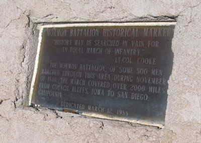 Mormon Battalion Historical Marker Marker. Click for full size. Mormon Battalion Historical Marker Marker image. Click for full size.