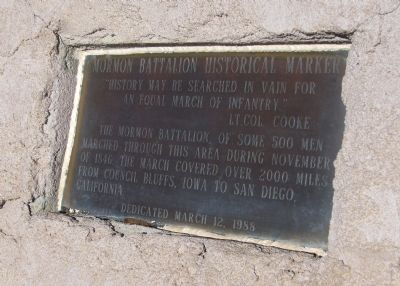 Mormon Battalion Historical Marker Marker image. Click for full size.