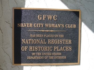 GFWC Silver City Women's Club NRHP Plaque image. Click for full size.