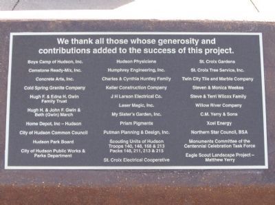 Donor Recognition Plaque image. Click for full size.
