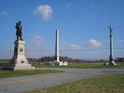Monuments on Antietam Battlefield image. Click for full size.
