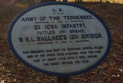 2nd Iowa Infantry Marker image. Click for full size.
