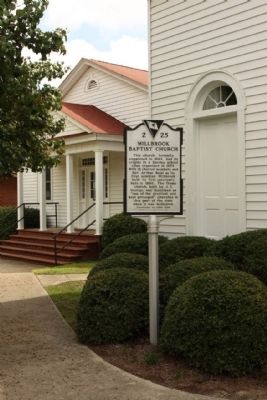 Millbrook Baptist Church Marker. Click for full size. Millbrook Baptist Church Marker image. Click for full size.