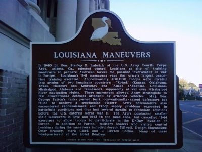 Louisiana Maneuvers Marker image. Click for full size.