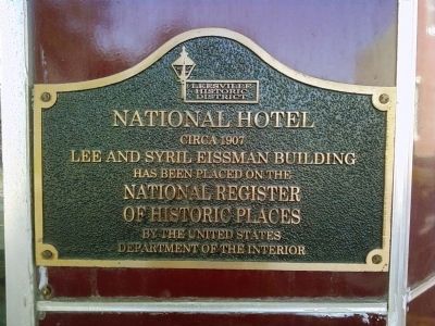 National Hotel Marker. Click for full size. National Hotel Marker image. Click for full size.