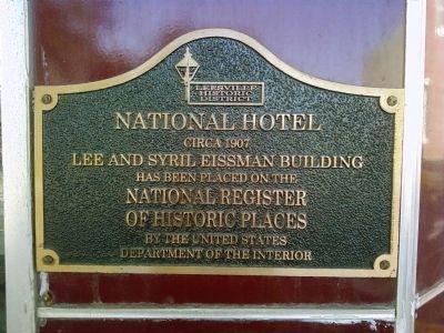 National Hotel Marker image. Click for full size.