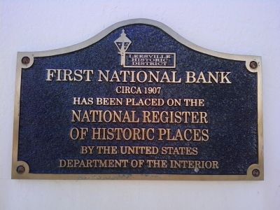 First National Bank Marker. Click for full size. First National Bank Marker image. Click for full size.