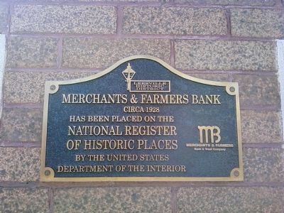 Merchants & Farmers Bank Marker image. Click for full size.