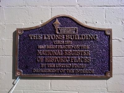 The Lyons Building Marker image. Click for full size.