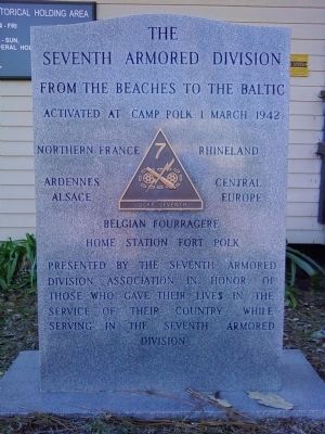 Seventh Armored Division Marker image. Click for full size.