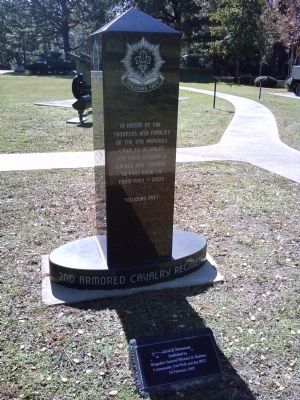2nd Armored Cavalry Regiment Monument. Click for full size. 2nd Armored Cavalry Regiment Monument image. Click for full size.